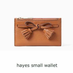 1/2PriceSale(was listed at $80)Kate Spade Hayes Gingerbread Leather Small Wallet